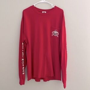 Harley Davidson red long sleeve Christmas tee